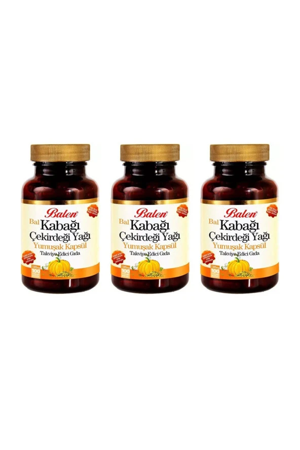 Balen Kabak Çekirdeği Yağı Kapsülü 1380 Mg 3X100 Adet ürün görseli 1