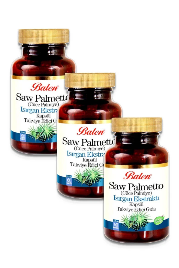Balen Saw Palmetto Isırgan Ekstraktı Çinko 375mg 60 Kapsül x 3 Adet ürün görseli 1
