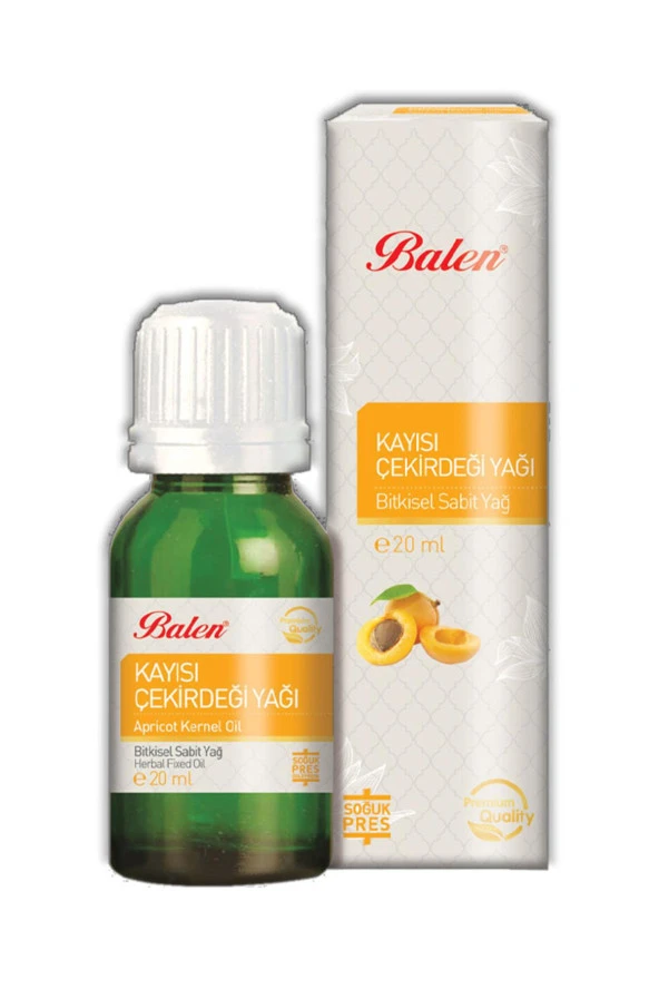Balen Kayısı Çekirdeği Yağı Soğuk Pres 20 ml 3 Adet - Resim 2
