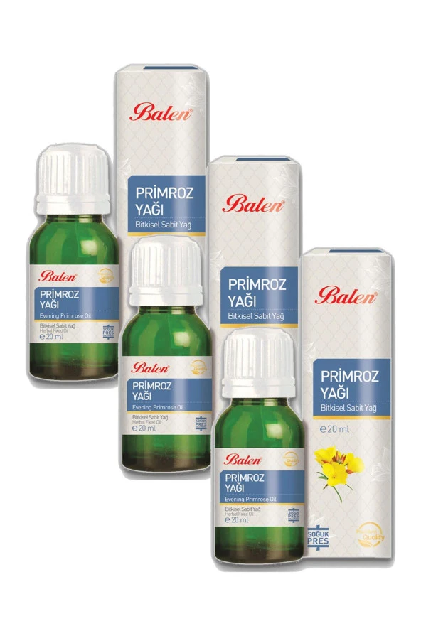 Balen Primroz Yağı Soğuk Pres 20 ml 3 Adet ürün görseli