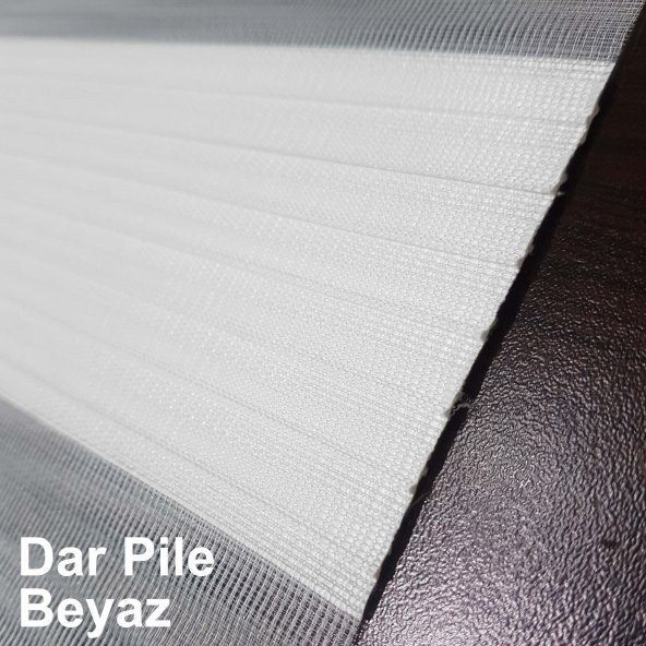 PREMİUM PİLELİ BEYAZ ZEBRA PERDE ÜCRETSİZ ETEK SEÇENEĞİ - 7