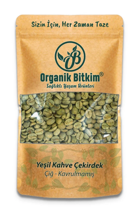 Organik Bitkim Yeşil Kahve Çekirdek Çiğ Tane 150 gr