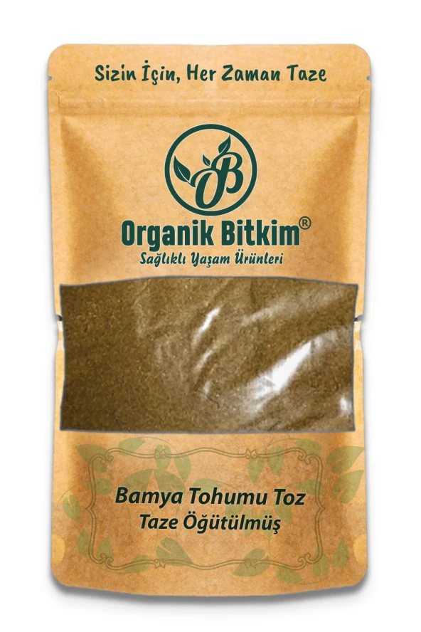 Organik Bitkim Toz Bamya Tohumu (Öğütülmüş) 1 kg