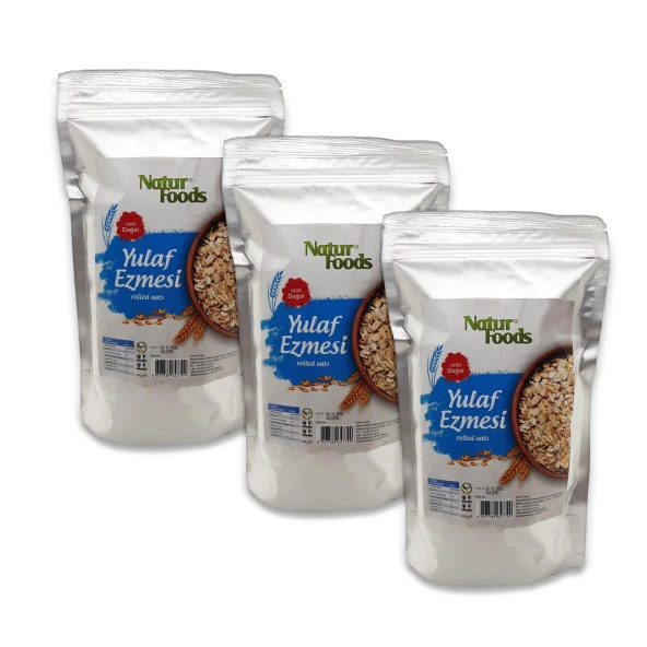 Natur Foods Yulaf Ezmesi - Doğal Katkısız 3 x 500 gr