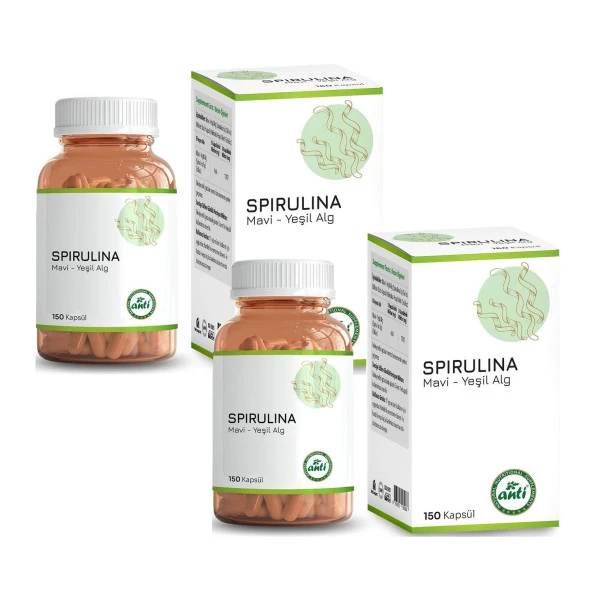 Anti Spirulina Kapsül 150 Kapsül x 2 Adet ürün görseli 1