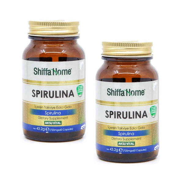 Shiffa Home (Aksuvital) Spirulina 720 mg 60 Kapsül x 2 Adet