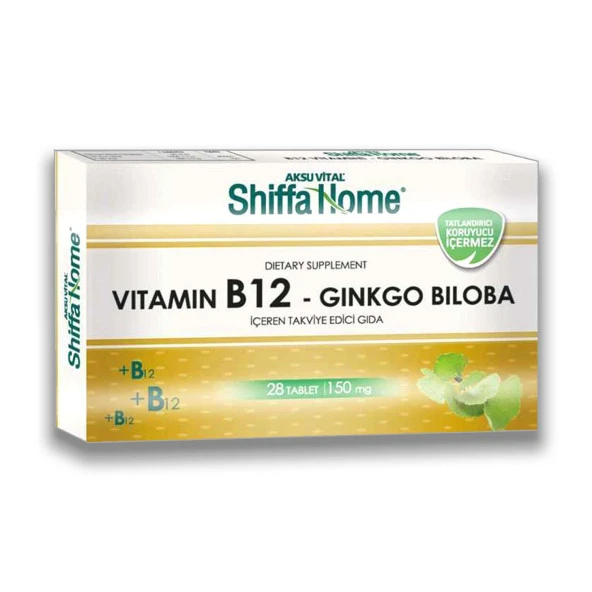 Aksuvital Shiffa Home Vitamin B12-Ginkgo Biloba 28 Tablet