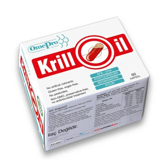 Anti Krill Yağı Krill Oil Omepro® Krill Yağı 60 Kapsül x 2 Adet - Resim 2