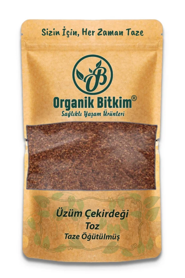 Organik Bitkim Toz Üzüm Çekirdeği (Öğütülmüş) 500 gr ürün görseli 1