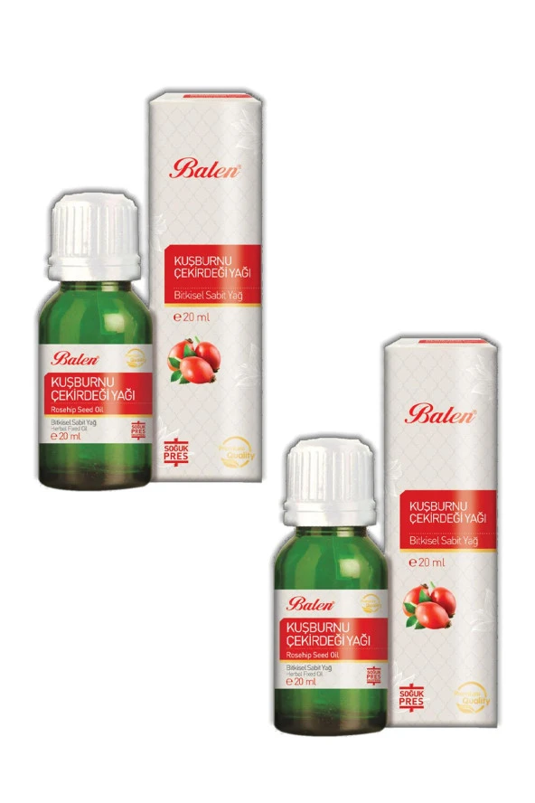 Balen Kuşburnu Çekirdeği Yağı Soğuk Pres 20 ml x 2 Adet ürün görseli 1
