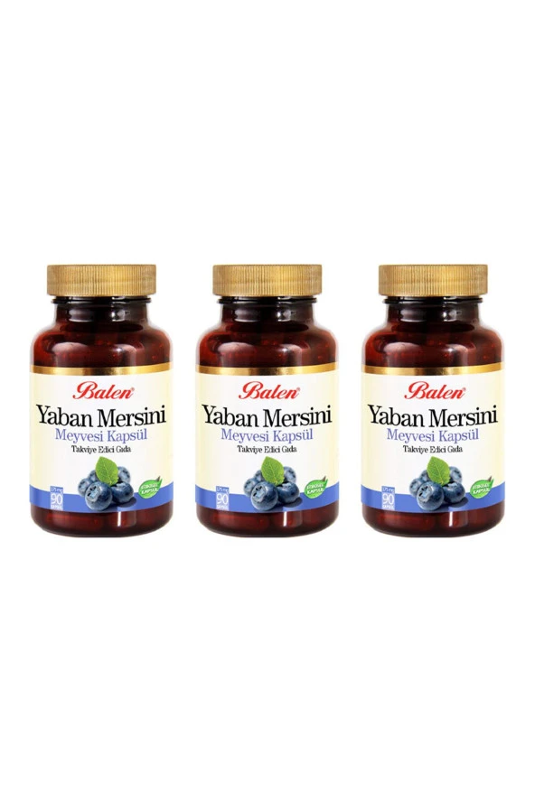 Balen Yaban Mersini Meyvesi 375 Mg 90 Kapsül 3 Adet ürün görseli 1