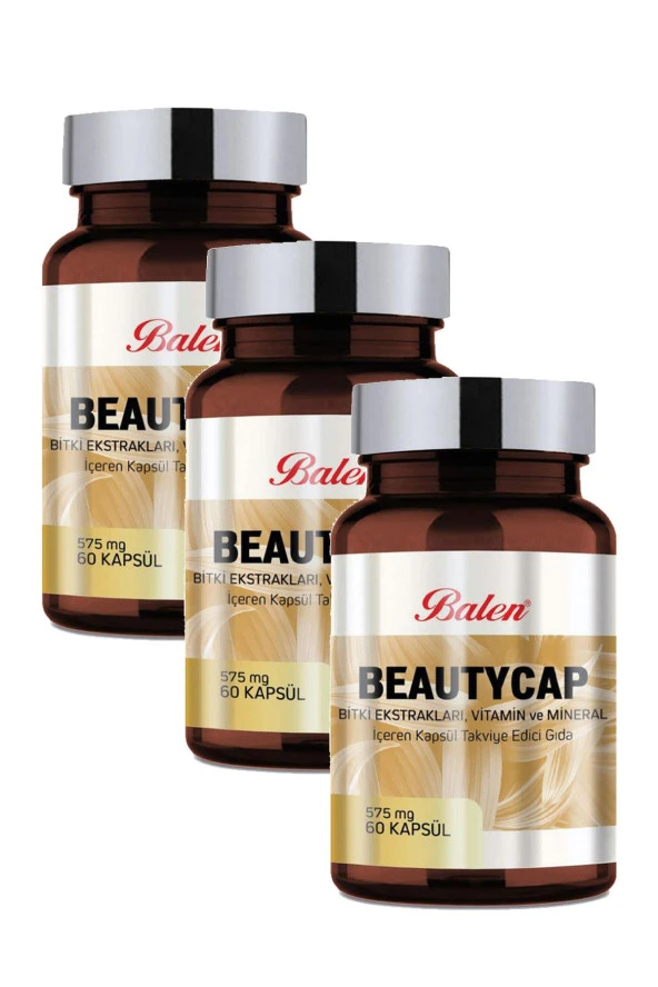 Balen Beautycap Bitki Ekstraktı-Vitamin-Mineral 60 Kapsül x 3 Adt