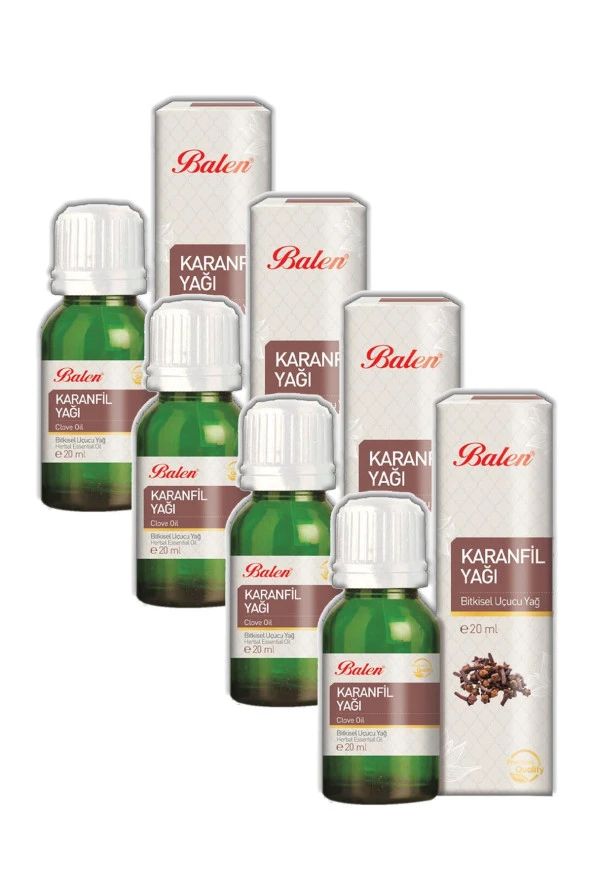 Balen Karanfil Yağı Distilasyon 20 ml 4 Adet ürün görseli 1