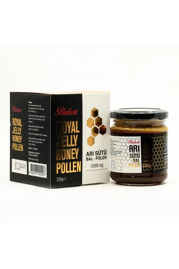 Balen Arı Sütü Bal Polen Süper Doz (12000 mg) 230 gr 6 Adet - 3