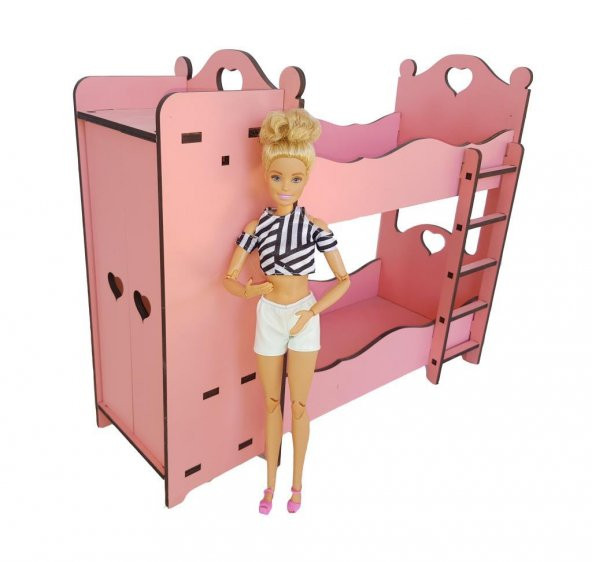 Barbie Baby Alive Uyumlu Ranza ve GarYatak Odası Oyuncak Ev