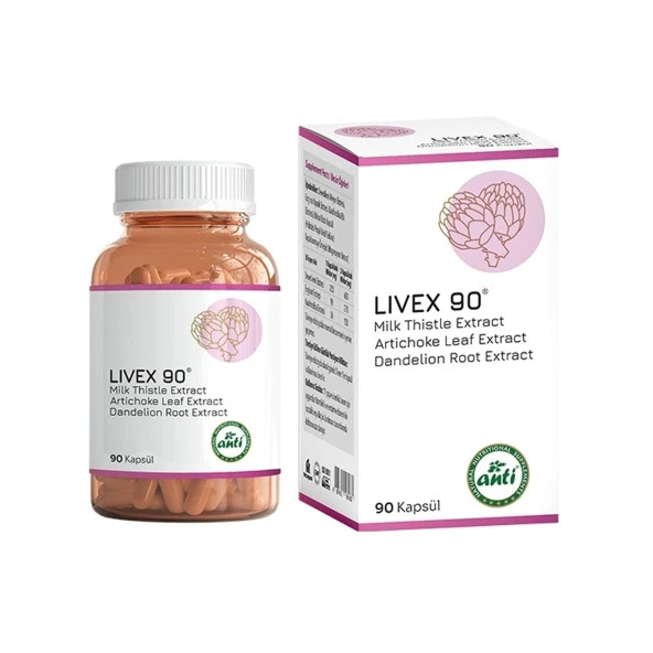 Anti Livex 90 Enginar-Deve Dikeni-Kara Hindiba 90 Kapsül