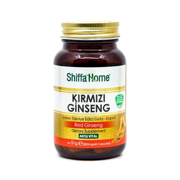 Shiffa Home (Aksuvital) Kırmızı Ginseng 850 mg 60 Kapsül