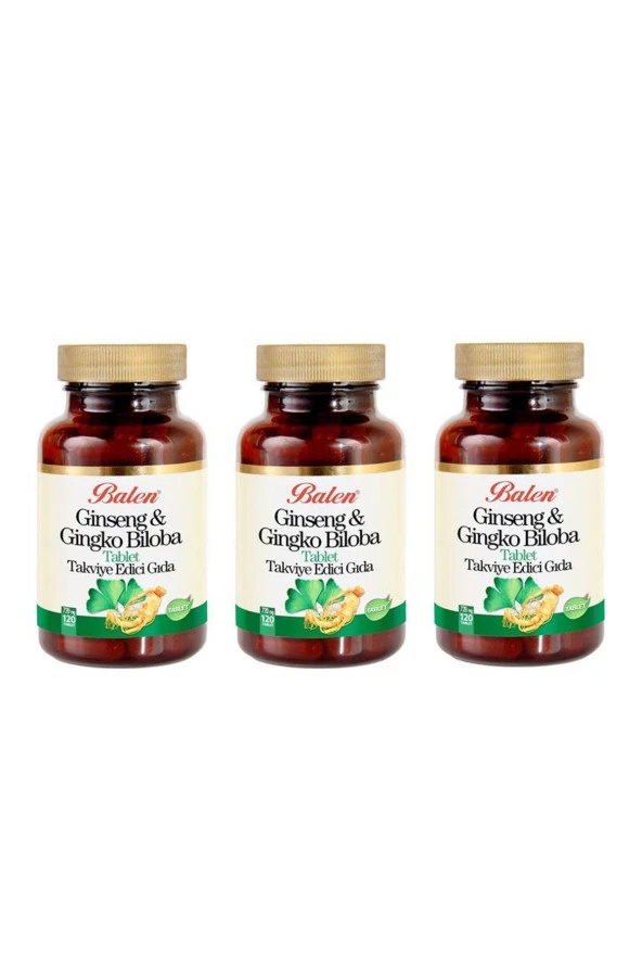 Balen Ginseng & Ginkgo Biloba 720 mg 120 Tablet x 3 Adet
