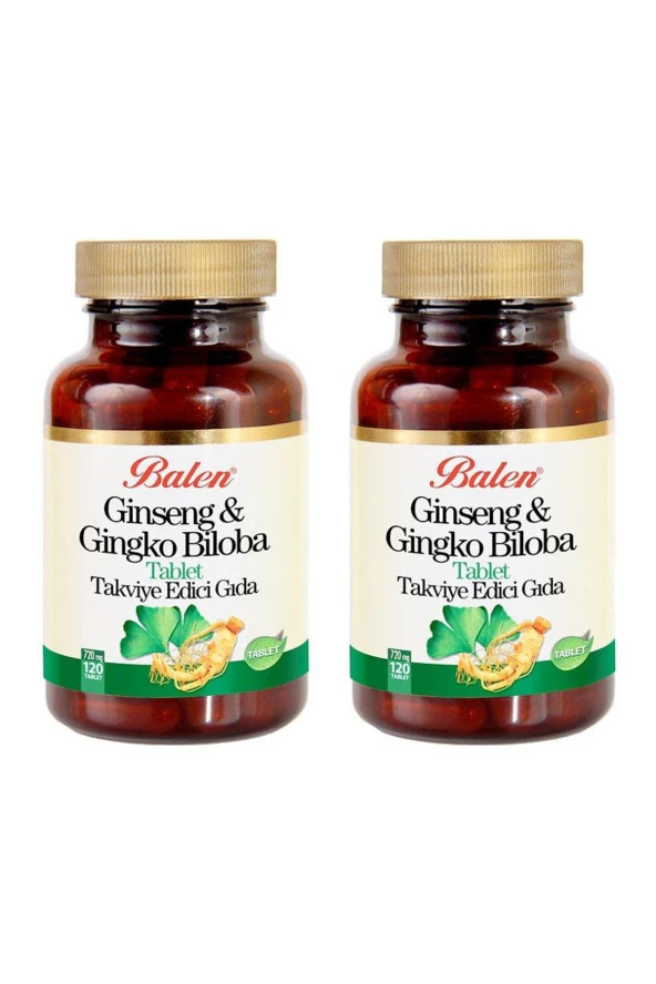 Balen Ginseng & Ginkgo Biloba 720 Mg 120 Tablet X 2 Adet