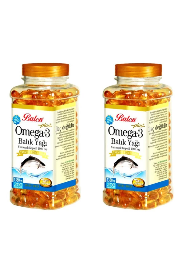 Balen Omega 3 Balık Yağı 1380 mg 200 Adet x 2 Adet ürün görseli 1