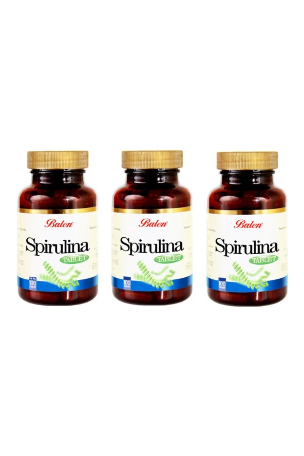 Balen Spirulina (Yosun) 740 mg 100 Tablet x 3 Adet