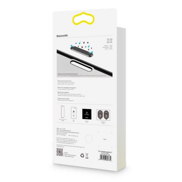 Apple iPhone 8 Plus Baseus Full-Screen Curved Anti-Blue Light Tempered Glass EKRAN KORUYUCU CAM - 8