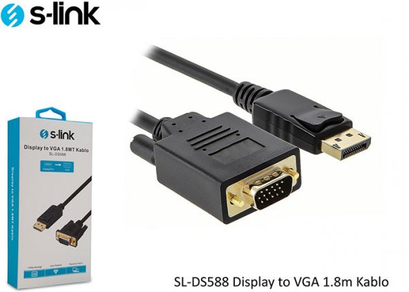S-link SL-DS588 Display to VGA 1.8m Kablo