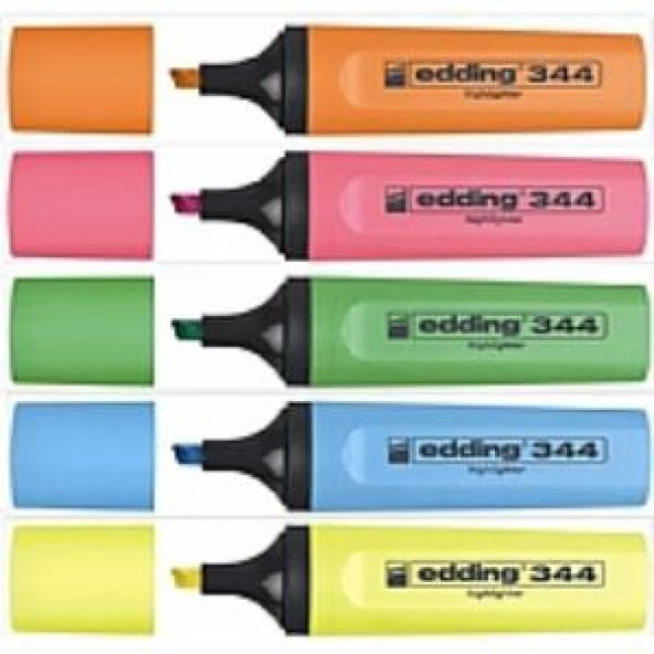 Edding Ed-344 Fosforlu Kalem Display Karışık Renkler 30 Lu D3099 (1 Paket 30 Adet)