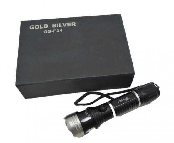Gold Silver Şarjlı Polis Feneri (Gs-F34)