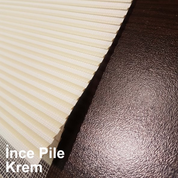 PREMİUM PİLELİ KREM ZEBRA PERDE ÜCRETSİZ ETEK SEÇENEĞİ - 9