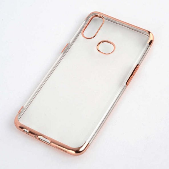 Galaxy A10S Kamera Korumalı Köşeleri Renkli Şeffaf Silikon Kılıf - Resim 2