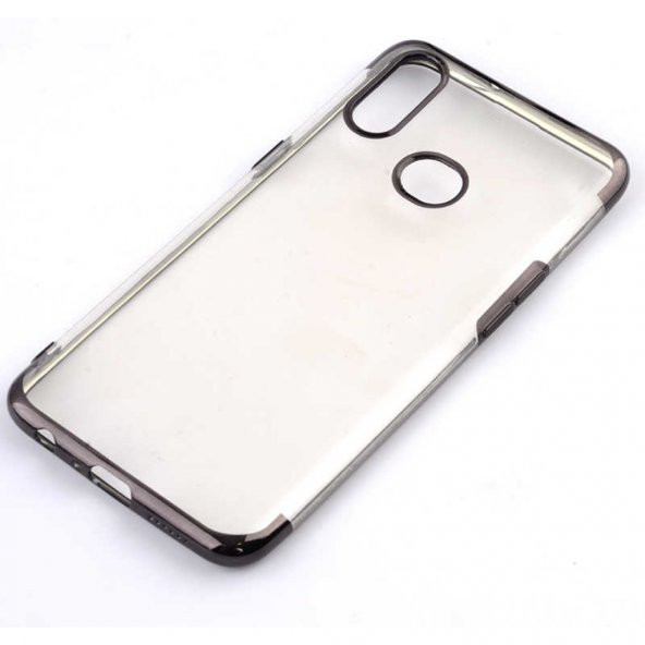 Galaxy A10S Kamera Korumalı Köşeleri Renkli Şeffaf Silikon Kılıf - Resim 3