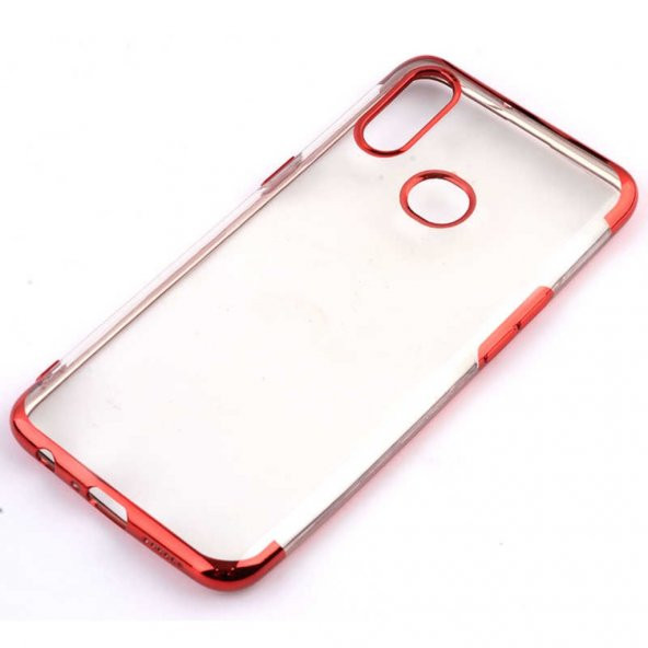 Galaxy A10S Kamera Korumalı Köşeleri Renkli Şeffaf Silikon Kılıf - Resim 4