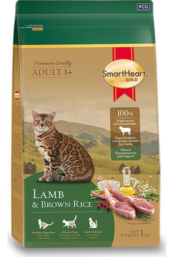 SmartHeart Gold Lamb & Brown Rice Cat Food 3 kg