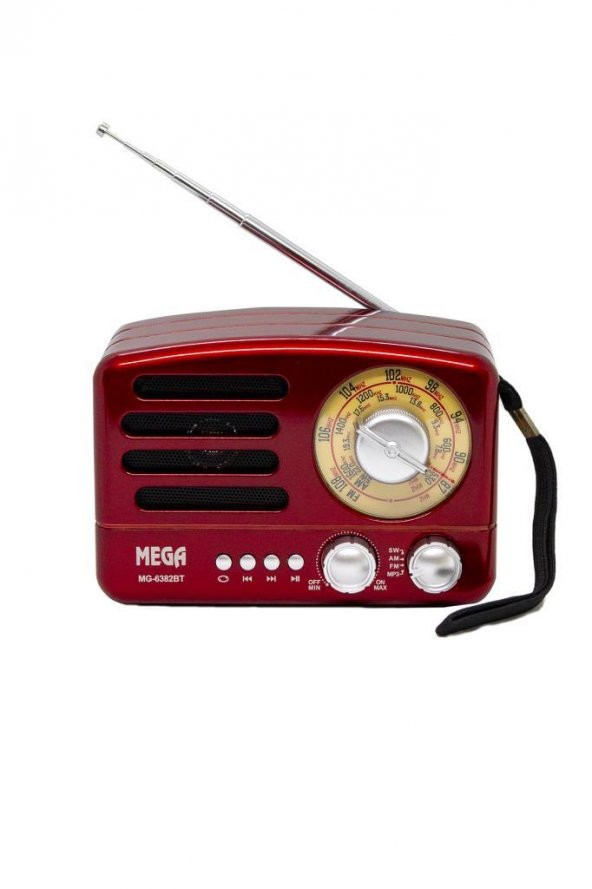 Nostaljik Radyo Mega 6382 Bluetoothlu USB Girişli FM Radyo