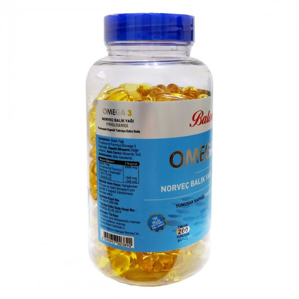 Balen Omega 3 Norveç Balık Yağı İçeren 200 Kapsül (1380 MG - Trigliserid Form) - 6