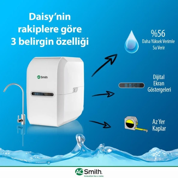 AO SMİTH DAİSY - En Kaliteli Arıtma Cihazı - Dijital Gösterge Kabinetli Su Arıtma Sistemi Cihazı - 5