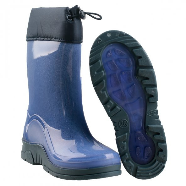 Ayakland Arı 0013 Su Geçirmez Çizme Kız/Erkek Çocuk Bot Ayakkabı Lila - 2