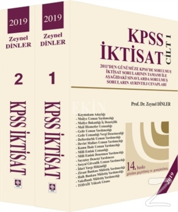 2019 KPSS İktisat (2 Cilt Takım)/Zeynel Dinler