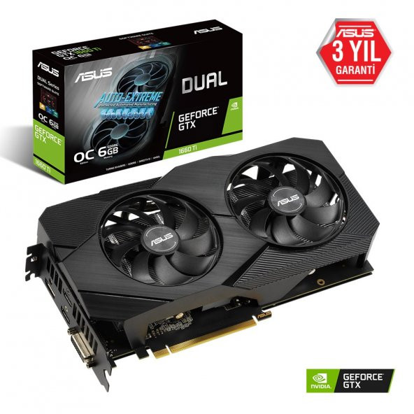 Asus GeForce GTX 1660TI 6GB Dual OC Evo GDDR6 192B - 1