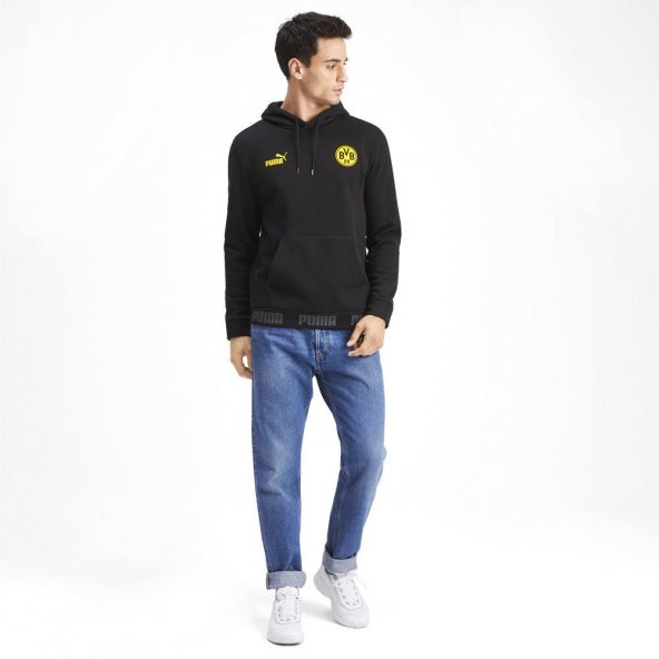 Puma Bvb Ftblculture Kapüşonlu Erkek Sweatshirt - 75578802 - 3