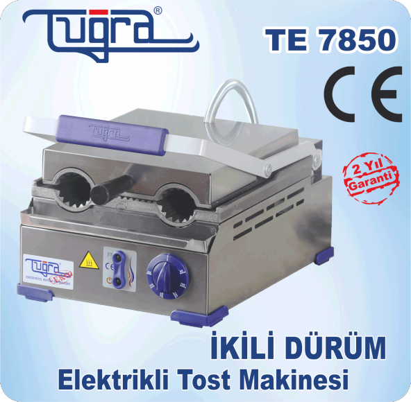 Tuğra TE-7850 8 Dilim İkili Döküm Elektrikli Dürüm Tost Makinası - 6
