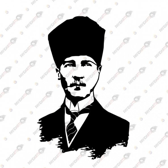 ULU ÖNDER  ATATÜRK PORTRE  DEKORATİF LAZER KESİM METAL TABLO 46x71