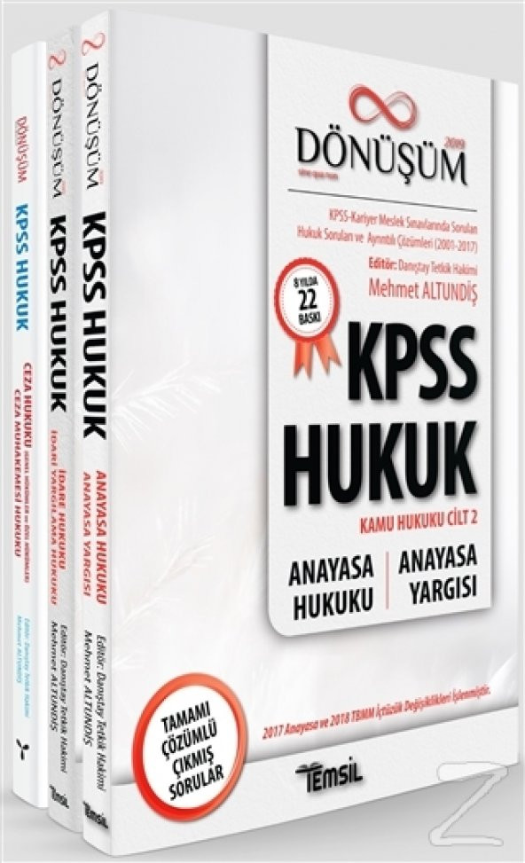 Dönüşüm KPSS Hukuk Seti (3 Kitap Takım)/Mehmet