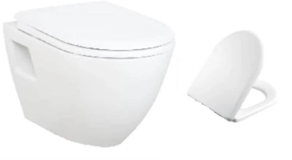 CREAVİT TP325 + KC3161 TERRA ASMA KLOZET METAL MENTEŞE YAVAŞ KAPANIR