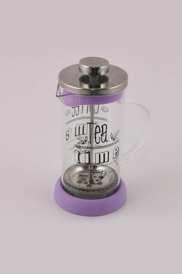 Silikonlu Bitki Çayı Demliği & Demleme & French Press Mor - 2