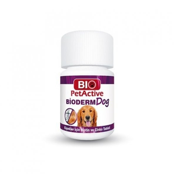 Biopetactive Bioderm Dog 75 Tabs Çinko Biotin 37,5g Skt:12/2025