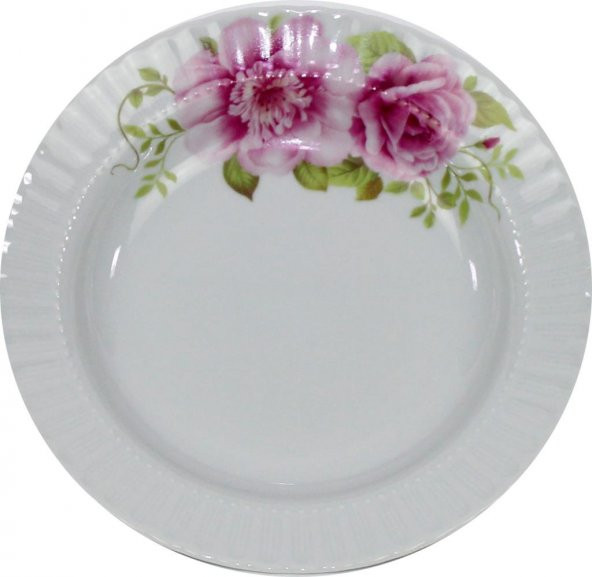 Kütahya Porselen 19 Cm Çiçekli Yemek Tabak