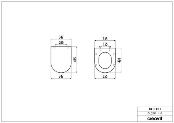 Creavit AMASRA DUROPLAST AMORTİSÖRLÜ KLOZET KAPAĞI KIRMIZI KC0103.01.1100E - Resim 4