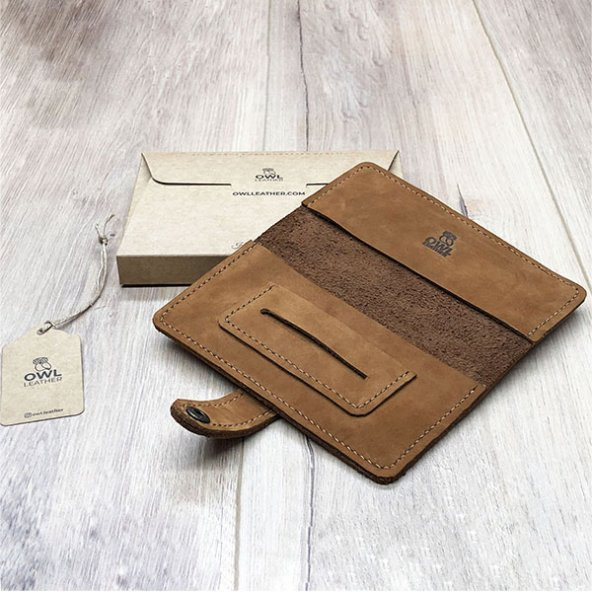 OWL LEATHER - PUHU TARÇINİ DERİ TÜTÜN KESESİ-TÜTÜN ÇANTASI - 3
